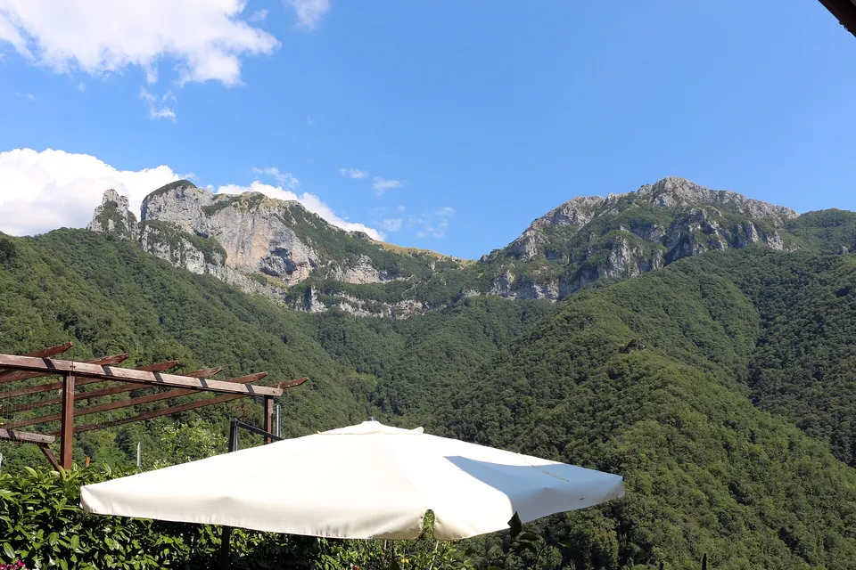 Stazzema, Monte Nona with rocky peak Procinto, Matana.