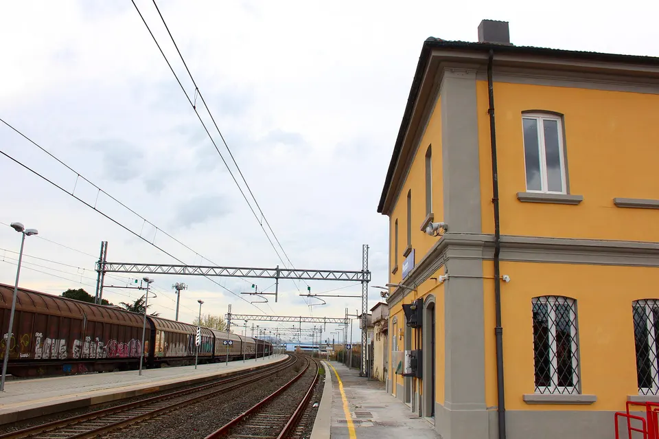 Train station Porcari, Province of Lucca, Tuscany, Italy