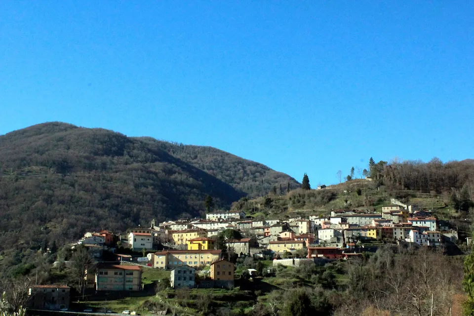 Panorama of Pescaglia, Province of Lucca, Tuscany, Italy