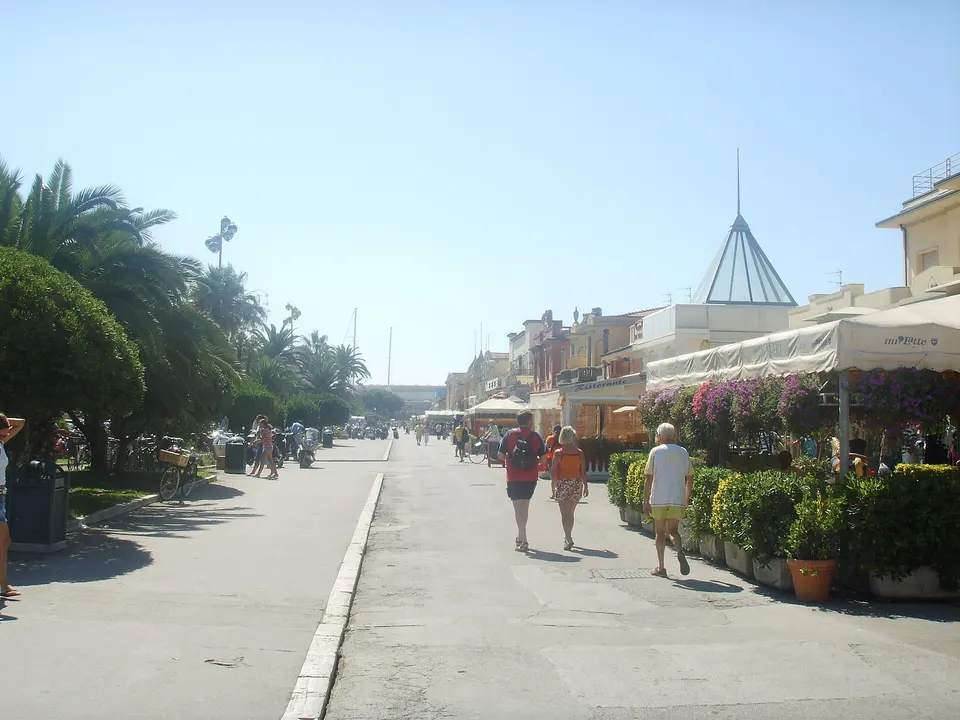 Viareggio, passeggiata_a_mare in Viareggio, italy