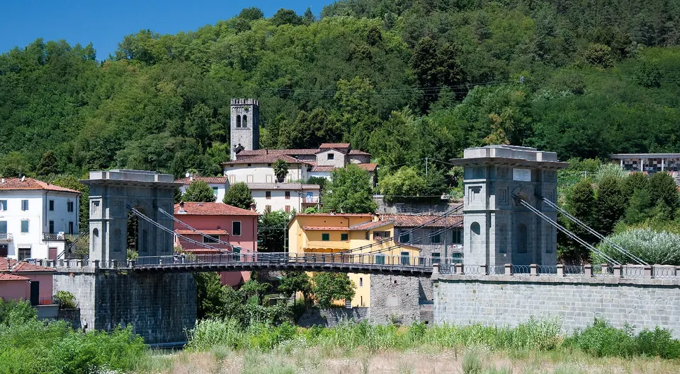 Ponte delle Catene in Fornoli near Bagni di Lucca, Italy