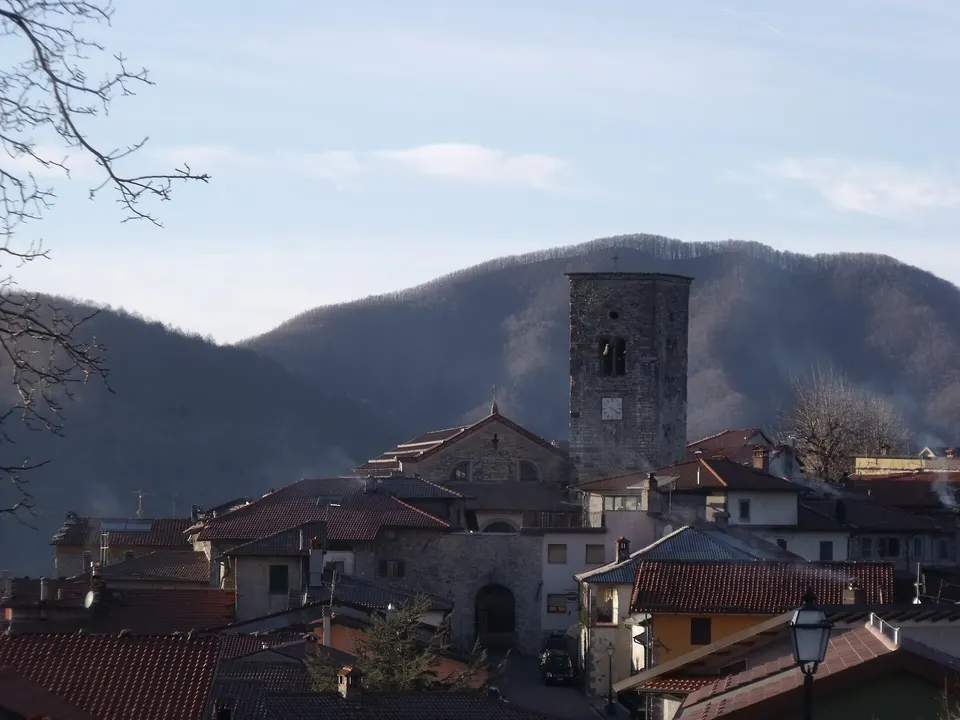 Panorama of Careggine, Garfagnana, Province of Lucca, Tuscany, Italy