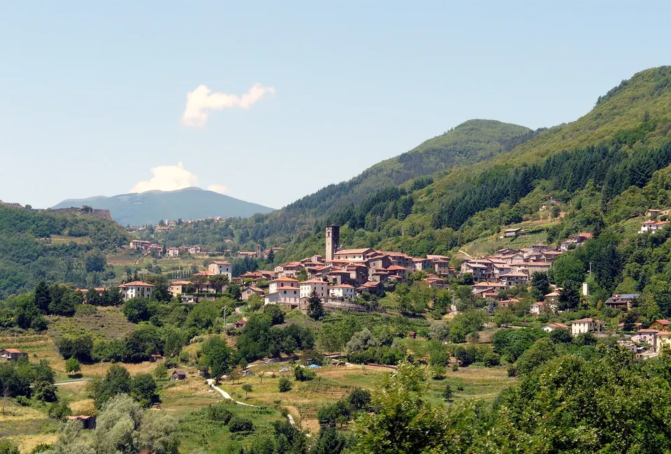 Panorama di San Romano in Garfagnana, Toscana, Italia