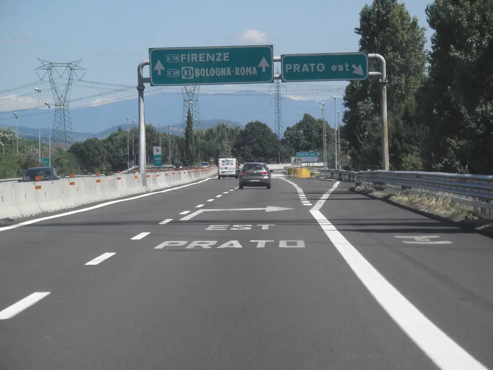 Un tratto dell'autostrada A11.