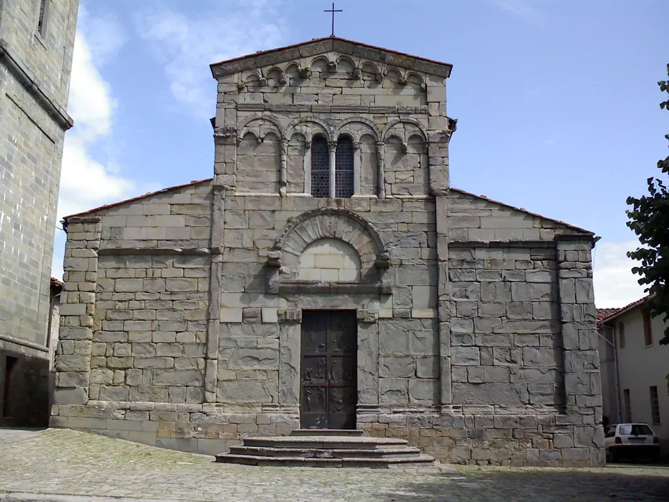 Façade of San Gennaro Pleban Church in Capannori, Italy